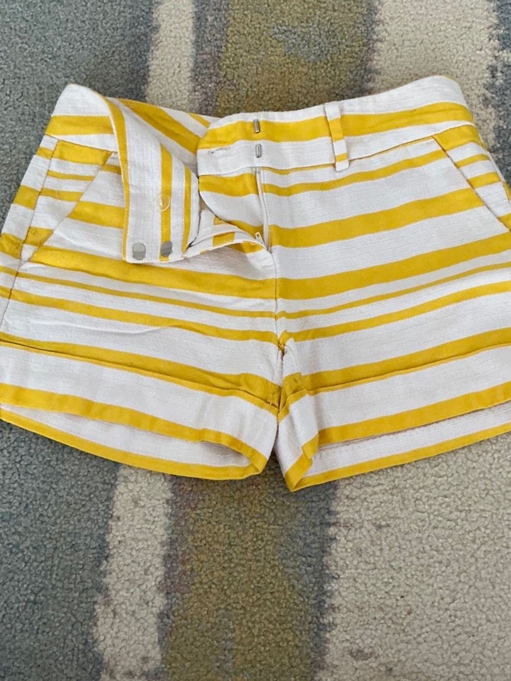 Yellow striped shorts